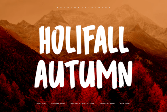 Autumn-Inspired Font for Editorial Design