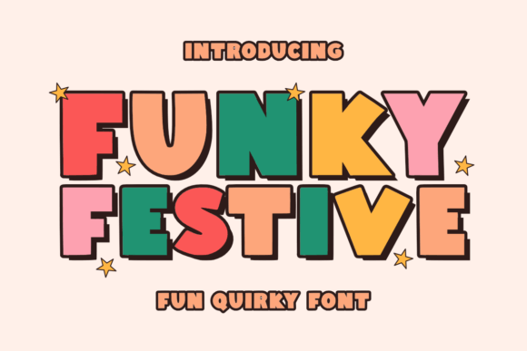 Funky Festive Font for Creative Projects