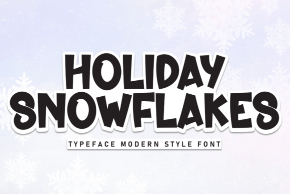Holiday Snowflakes Font for Festive Branding