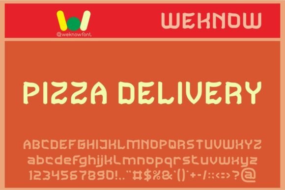 Pizza Delivery: A Quirky Display Font for Crafters