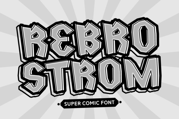 Rebro Strom: Bold Display Font for Creative Projects