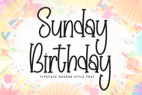 Sunday Birthday Font