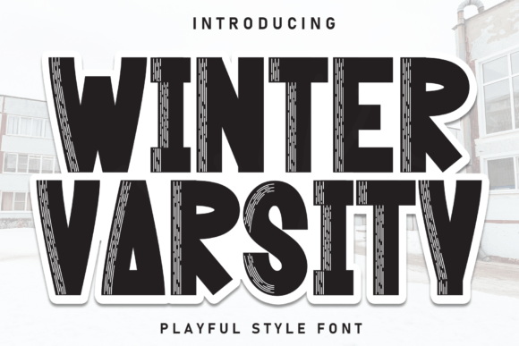 Winter Varsity: A Bold Display Font for Web Headlines